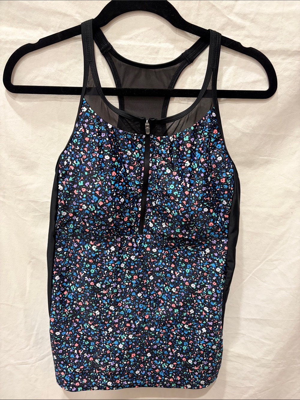 Free Country Mesh Zip Up Racerback Tankini